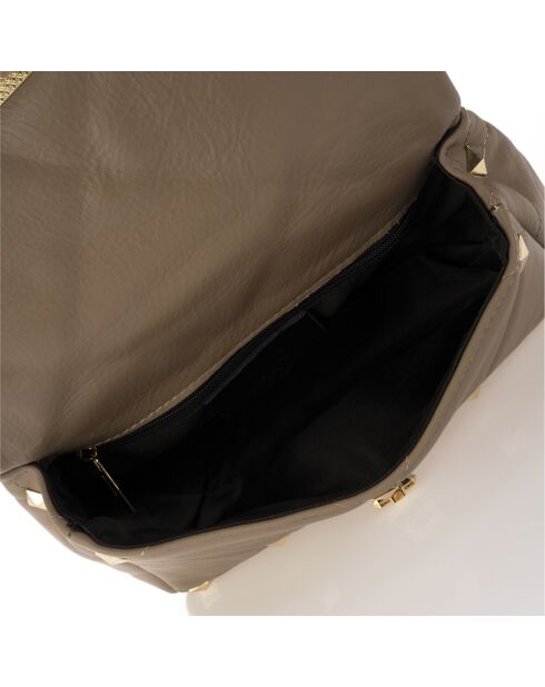 Borsa Kyle in pelle taupe - 26x8x18 cm