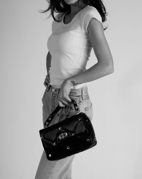 Sac à main en Cuir Kyle taupe - 26x8x18 cm