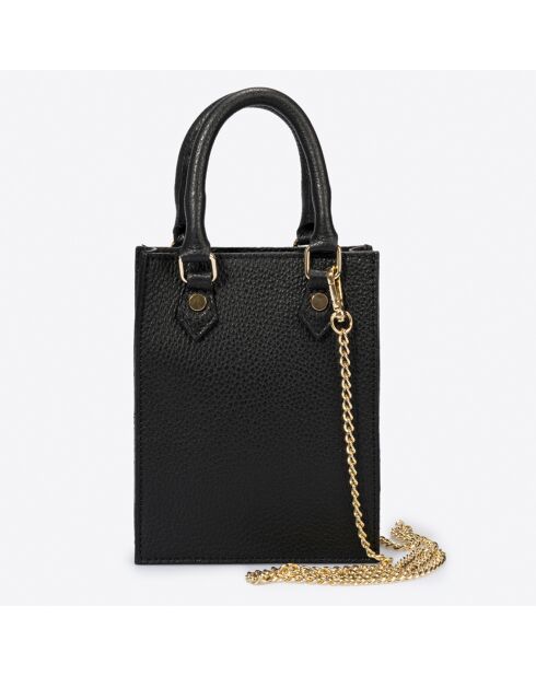 Sac à main en Cuir Nova noir - 14.5x5.5x18.5 cm