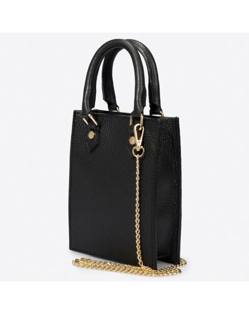 Sac à main en Cuir Nova noir - 14.5x5.5x18.5 cm