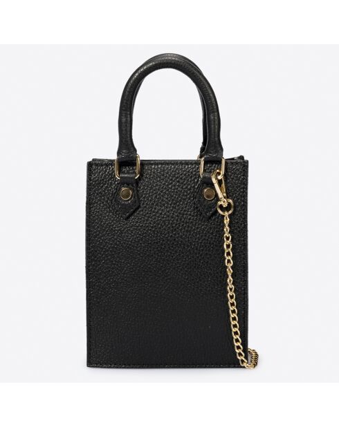 Sac à main en Cuir Nova noir - 14.5x5.5x18.5 cm