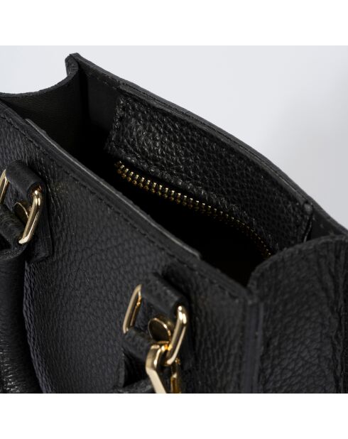 Sac à main en Cuir Nova noir - 14.5x5.5x18.5 cm