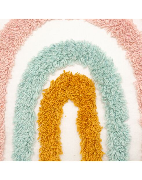 Coussin Arc-en-ciel multicolore - 38x6x38 cm