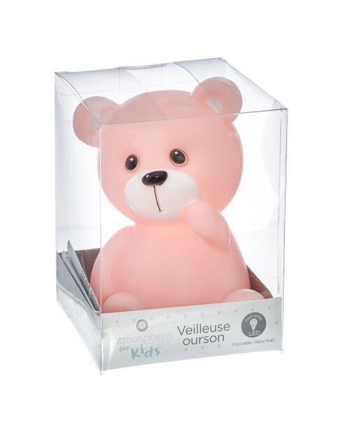Luz nocturna LED aleatoria con forma de oso de peluche, 10 x 10 x 13,5 cm