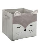 Boite de rangement renard gris - 29x29x29 cm