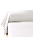 Taie de traversin en Flanelle Candice Neige blanche - 85x185 cm