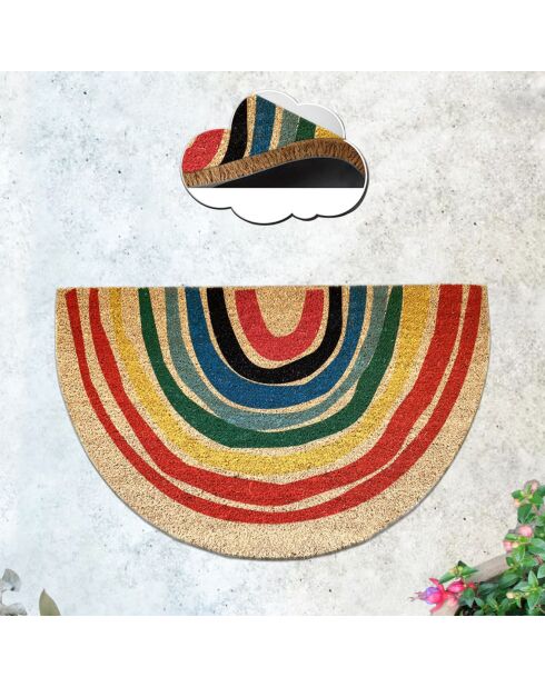 Paillasson arc-en-ciel multicolore - 45x75 cm
