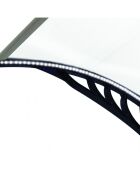 Marquise LED noire - 120x80 cm