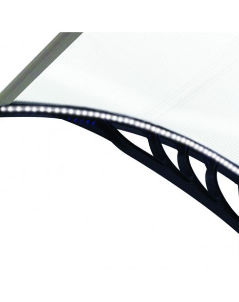 Marquise LED noire - 120x80 cm