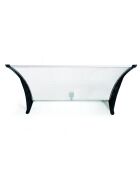 Marquise LED noire - 150x80 cm