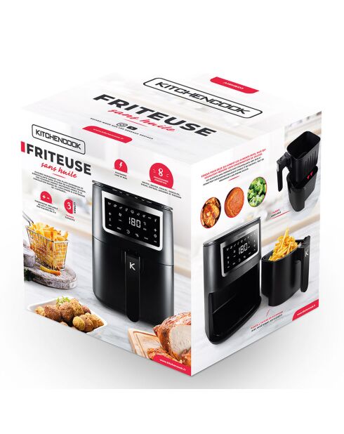 Friteuse sans huile noire - 31x30.5x32.5 cm