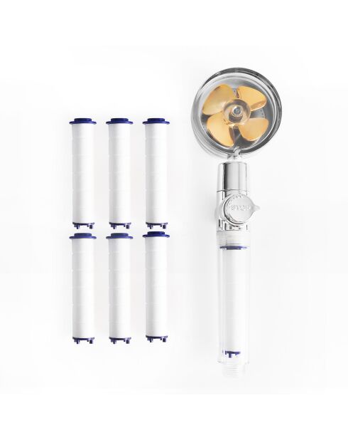 Pommeau de douche Eco Filter chromé  - 57.5x22.5x42.3 cm