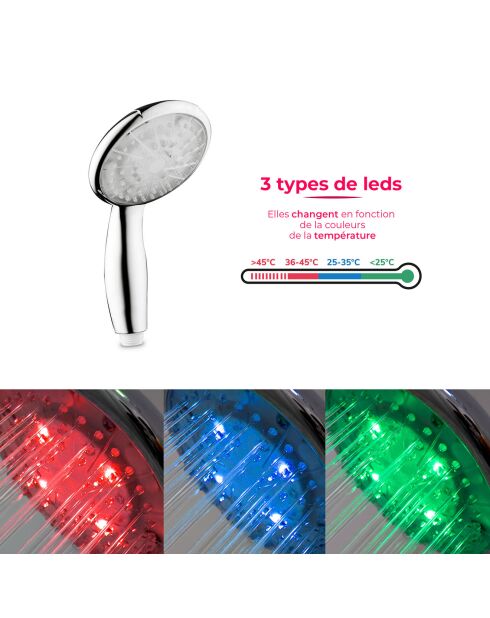 Pommeau de douche Eco Filter chromé  - 50x26.5x45 cm