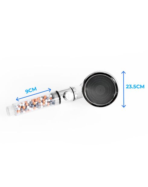 Pommeau de douche Eco Filter chromé  - 53x29x34 cm