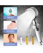 Pommeau de douche Eco Filter chromé  - 57.5x22.5x42.3 cm