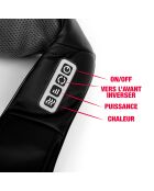 Coussin de Massage Shiatsu noir  - 54.5x33.5x39 cm