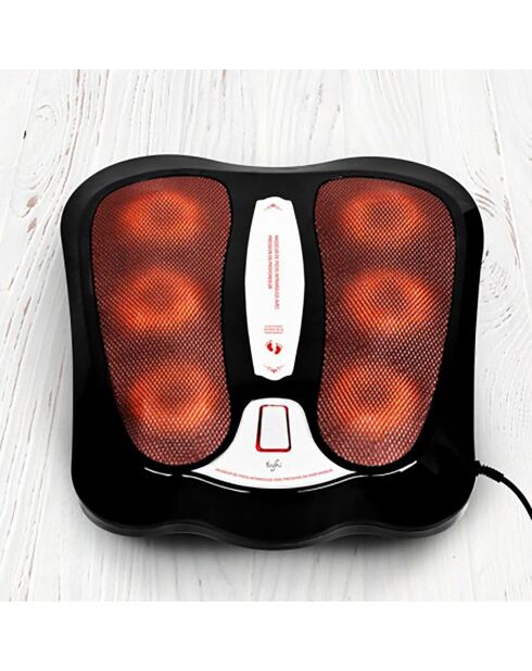 Masseur de pieds Shiatsu infrarouge noir  - 49x38x41 cm