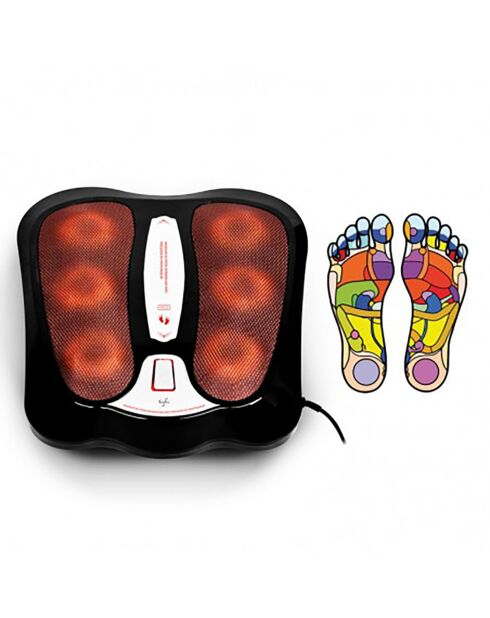 Masseur de pieds Shiatsu infrarouge noir  - 49x38x41 cm
