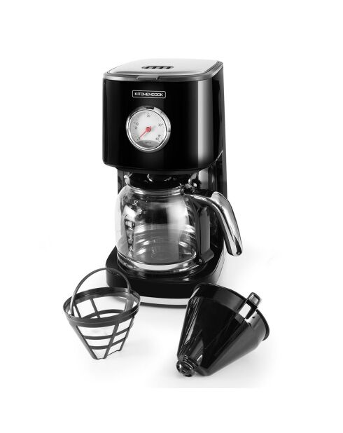 Cafetière Style rétro noire - 45.2x31.2x39.6 cm