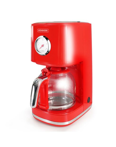 Cafetière Style rétro rouge - 45.2x31.2x39.6 cm