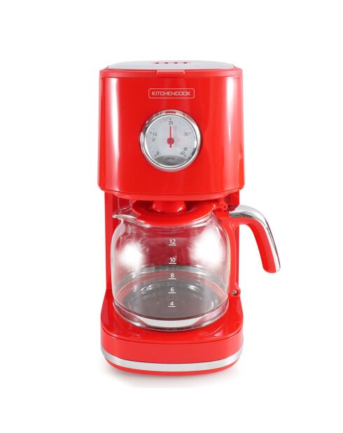 Cafetière Style rétro rouge - 45.2x31.2x39.6 cm