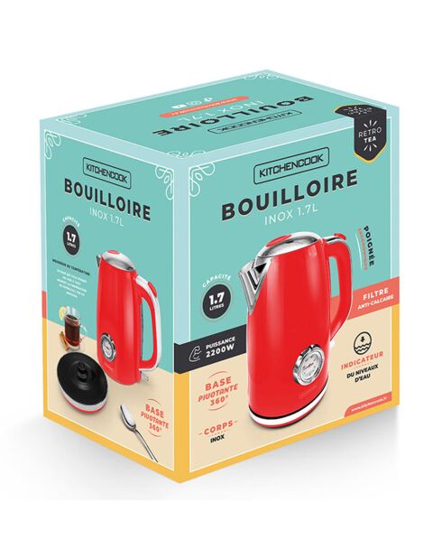 Bouilloire Style rétro rouge - 60.5x23x53 cm