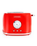 Grille-pain Style rétro rouge - 46.6x35.6x47.6 cm