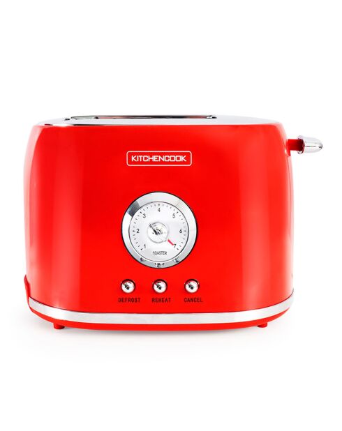 Grille-pain Style rétro rouge - 46.6x35.6x47.6 cm