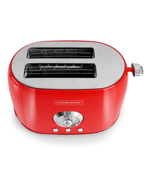 Grille-pain Style rétro rouge - 46.6x35.6x47.6 cm