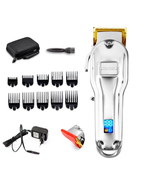 Tondeuse sans fil cheveux et barbe plug and play grise - 50.5x42x22 cm