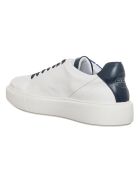 Sneakers en Cuir Vitello blanc/bleu/noir