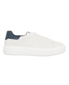 Sneakers en Cuir Dena blanc/bleu marine