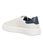 Sneakers en Cuir Dena blanc/bleu marine