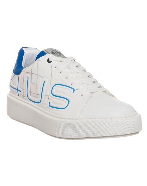 Sneakers en Cuir Cesar blanc/bleu
