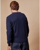 Pull 100% Cachemire 4 fils Antoine col V bleu marine