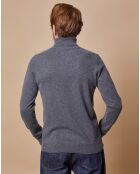 Pull 100% Cachemire Jim col roulé gris foncé