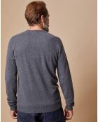 Pull 100% Cachemire Lucas col rond gris foncé