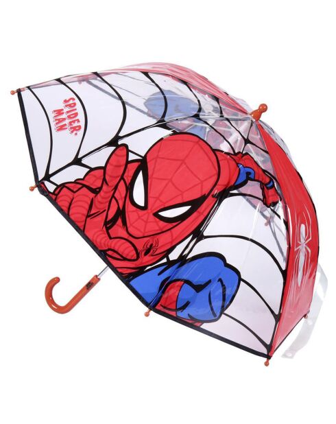 Transparenter Glockenschirm für Kinder - Roter Griff - Avengers transparent