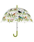 Parapluie transparent cloche - Ouverture automatique - Oiseaux multicolore