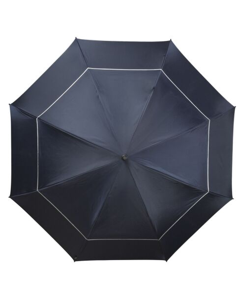 Parapluie tempête aérodynamique et réfléchissant - résiste au vent de 100km/h navy blue
