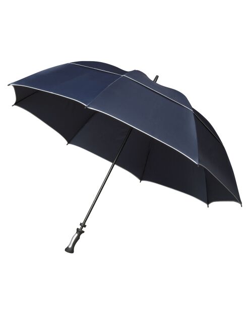 Parapluie tempête aérodynamique et réfléchissant - résiste au vent de 100km/h navy blue