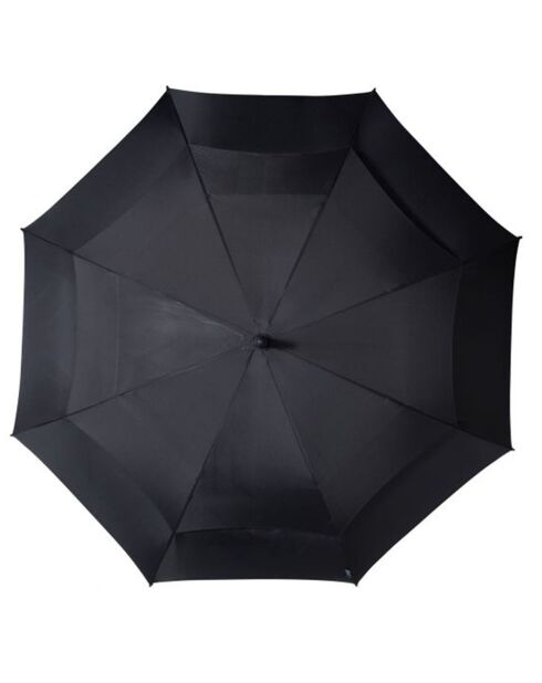 Parapluie écologique automatique double toile resistant au vent noir