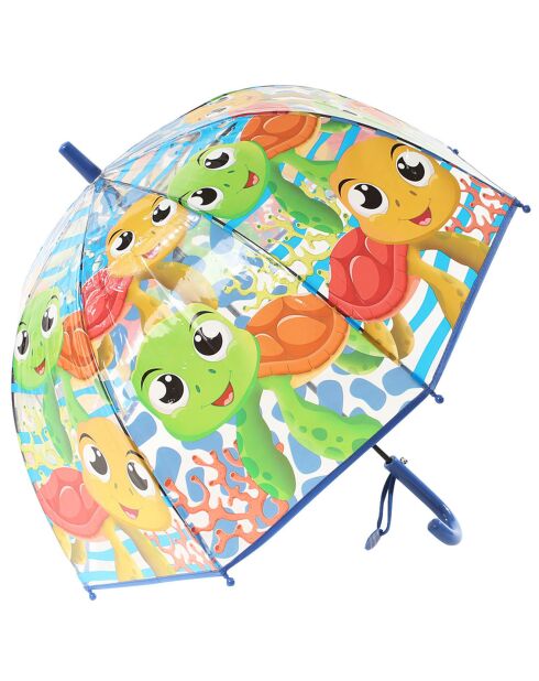 Parapluie enfant - Ouverture automatique - Tortues bleu