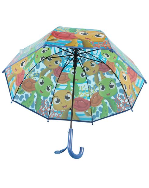 Parapluie enfant - Ouverture automatique - Tortues bleu