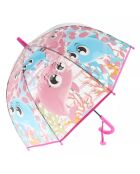 Parapluie enfant - Ouverture automatique - Dauphins rose/bleu