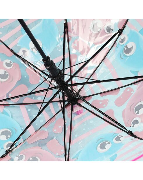 Parapluie enfant ouverture automatique Dauphins rose/bleu