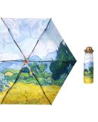 Parapluie pliant - léger - exterieur en or avec toile paysage, avec sac assorti multicolore