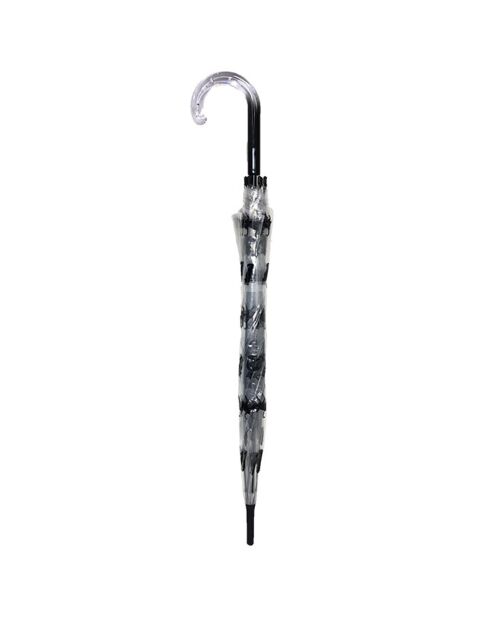 Parapluie droit cloche transparent - Chats noirs transparent
