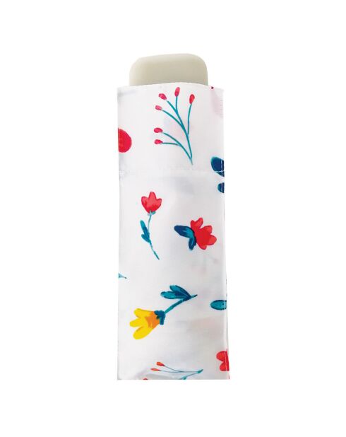 Parapluie pliant - Ultra compact & léger - Fleur blanc