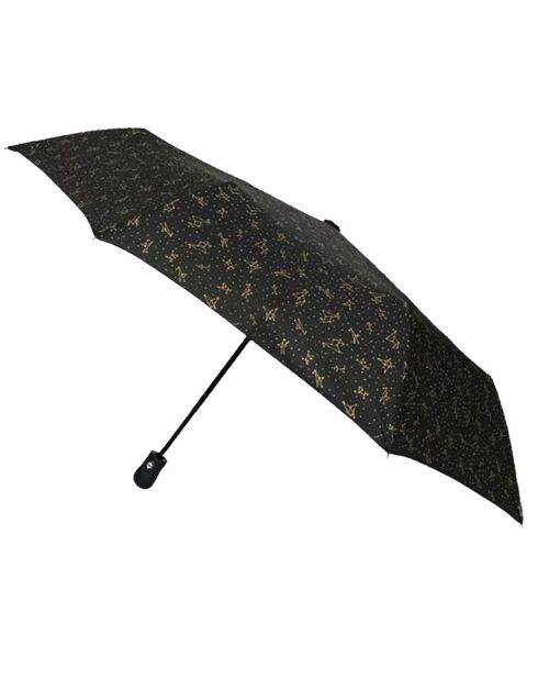 Parapluie pliant automatique - Léger et compact - Constellations dorées noir